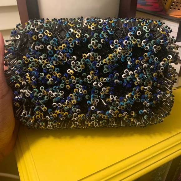 Zara Handbags - NWT…Hand made beaded Zara clutch.